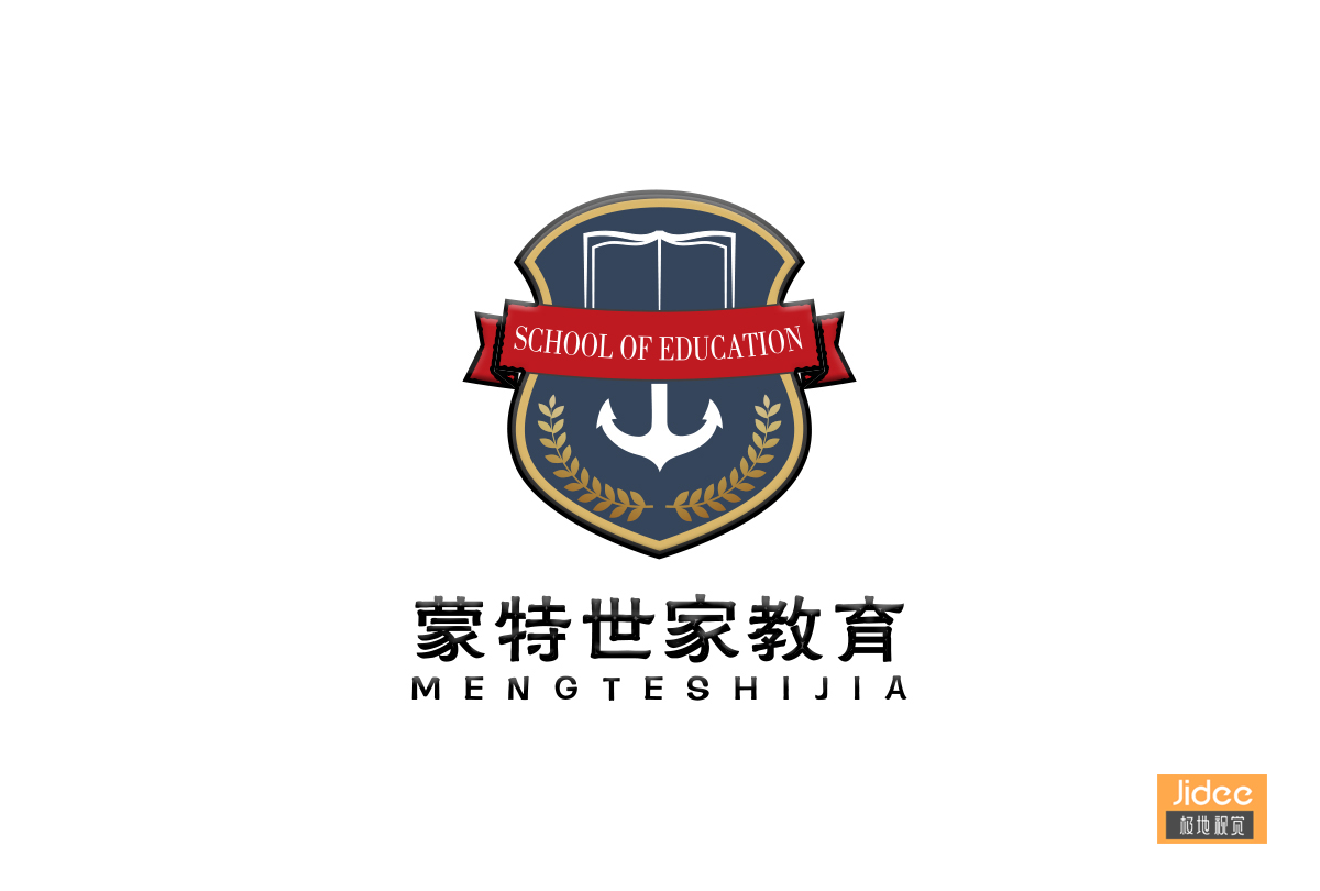 儿童培训机构标志设计蒙特世家logo设计